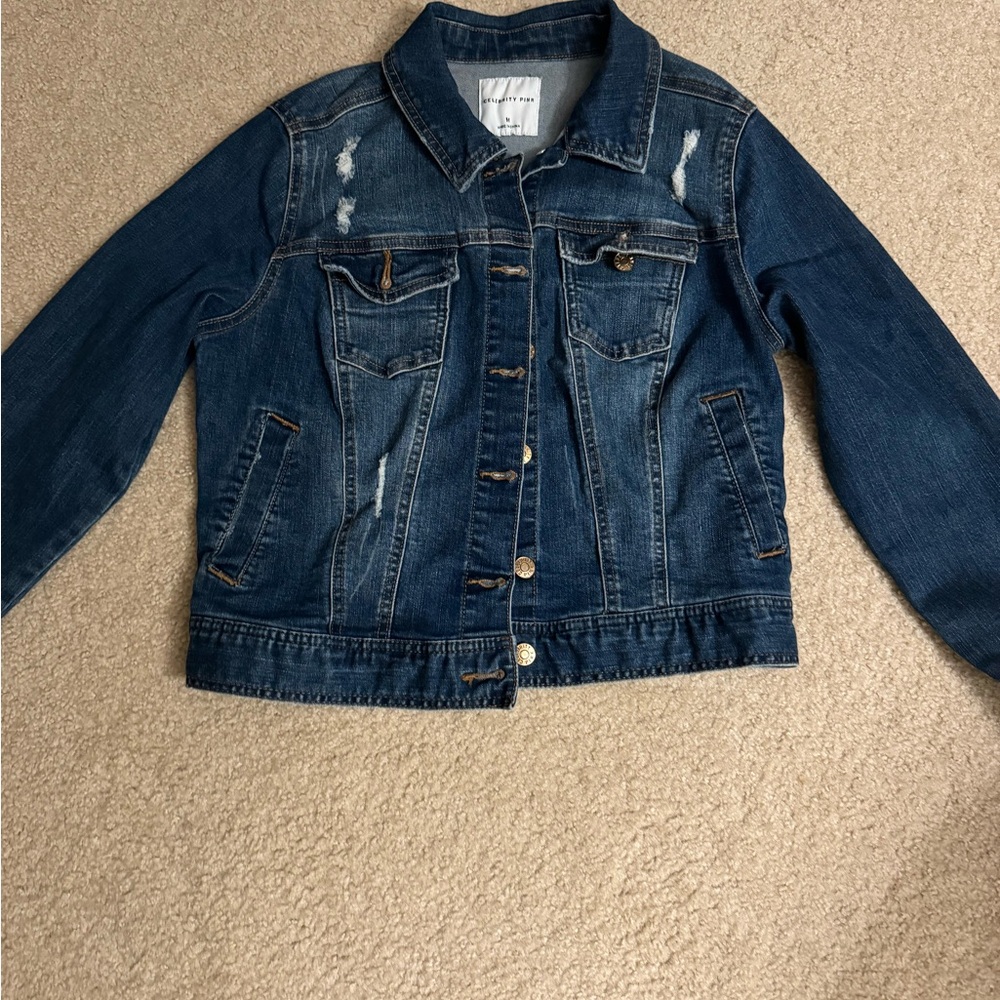 Denim Jacket blue dark wash colored from Celebrity Pink Size M